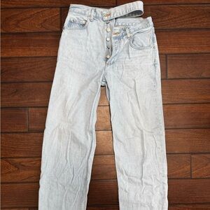AGOLDE “broken waist band” straight leg jeans Size 4/27 100% organic cotton